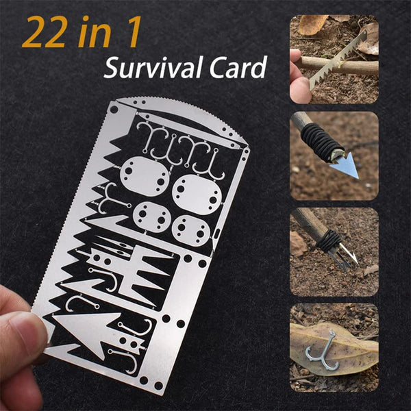 Creative Fishhook Tool Card Outdoor Portable Camping Supplies Multi-Function Survival Tool Fishing Gear Fishing Equipment