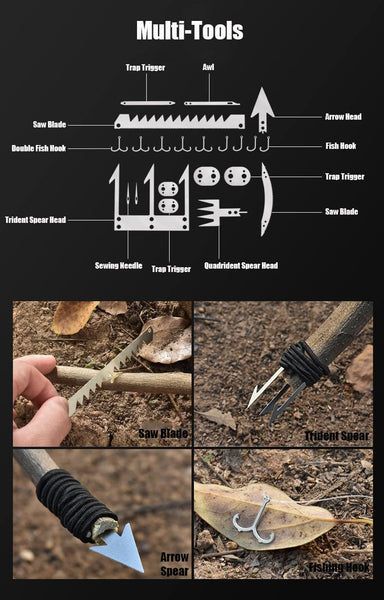 Creative Fishhook Tool Card Outdoor Portable Camping Supplies Multi-Function Survival Tool Fishing Gear Fishing Equipment
