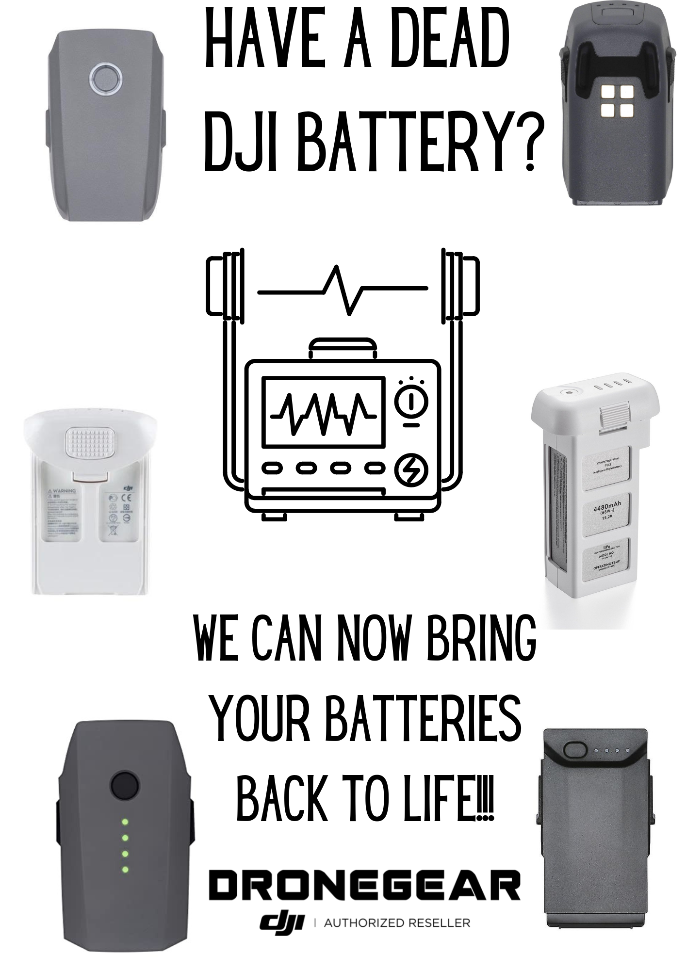 REVIVE YOUR BATTERY – Drone Gear SA VAT Number: 4530318213