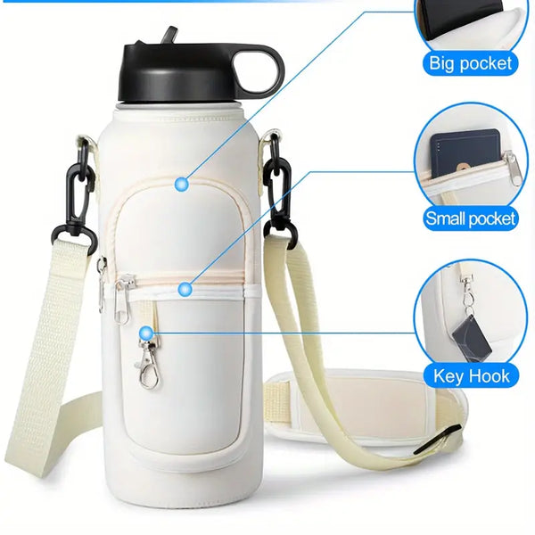 1pc Solid Colour Water Bottle Insulated Sleeve for Lizzard Voyager, Stanley