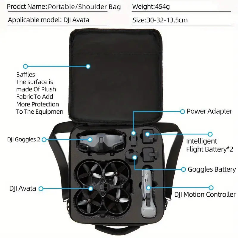 DJI Avata Shoulder Bag ** CARRIES UP TO 3 BATTERIES **