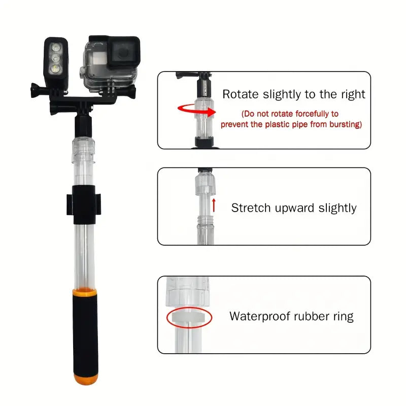 4 in 1 Extension Floating Monopod Selfie Stick