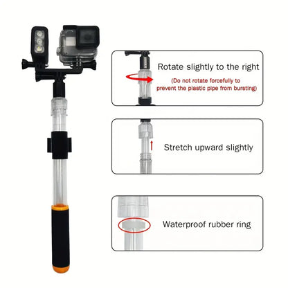 4 in 1 Extension Floating Monopod Selfie Stick