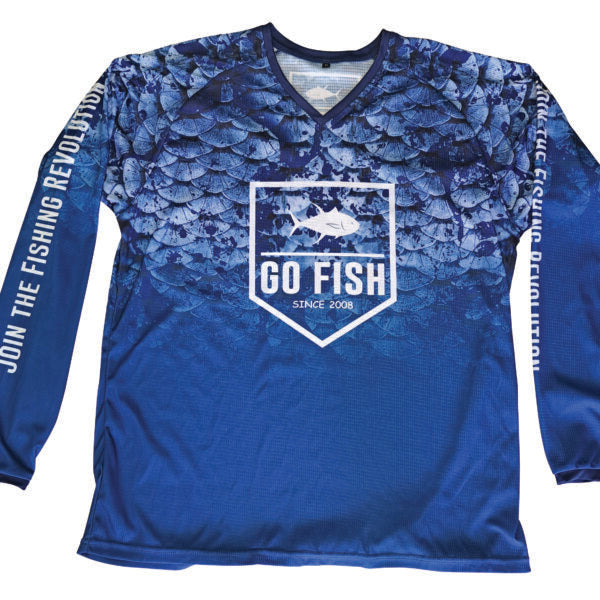 Go Fish Semi Scale All Weather Moisture Management Top L/Sleeve