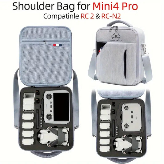 DJI Mini 4 PRO Shoulder Bag Travel Carrying Case Portable Box For Mini 4 Pro RC 2/RC-N2 Controller  **CAN HOLD UP TO 8 BATTERIES **