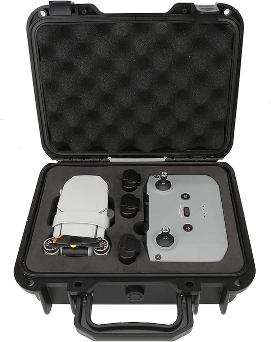 Portable Compact Waterproof Case for DJI Mavic Mini 2 Drone and Remote Control - Holds up to 4 Batteries!
