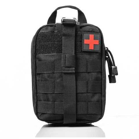 Heavy Duty Outdoor First Aid Tactical Bag Black - Rip Away Medical Bag