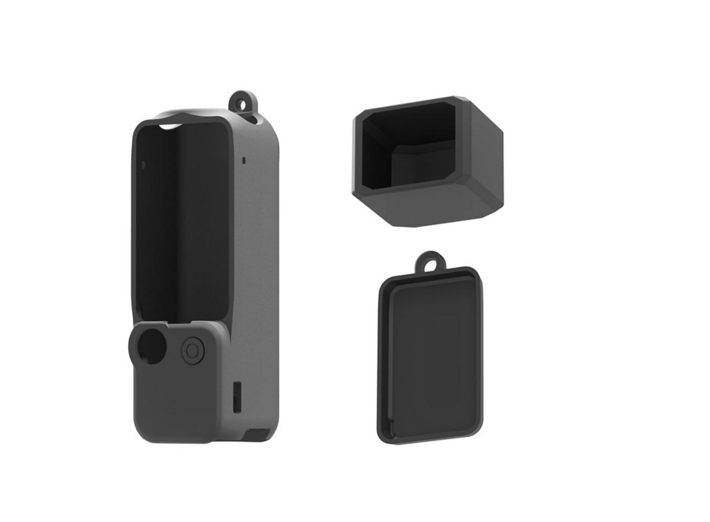 PULUZ 3 in 1 Silicone Protector for DJI OSMO Pocket 3 (Black)