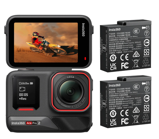 Insta360 Ace Pro 2 Action Camera + Dual Battery Bundle