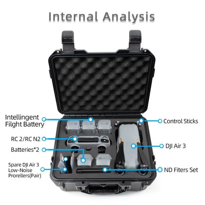 Hard Pelican Type Case for DJI Air 3 (No Strap Included)