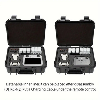 DJI Mini3/Mini3Pro/Mini 4 Pro Explosion Proof Box For DJI RC/RC 2/RC-N2 Remote Control ** Can Store up to 7 Batteries ** DAMAGED **