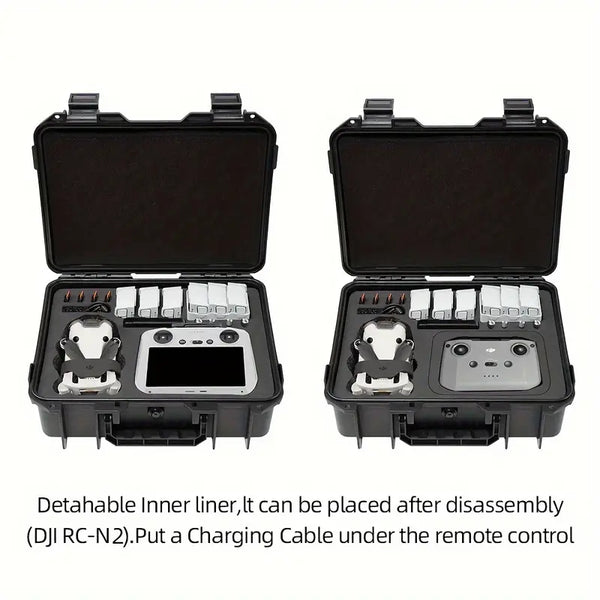 DJI Mini3/Mini3Pro/Mini 4 Pro Explosion Proof Box For DJI RC/RC 2/RC-N2 Remote Control ** Can Store up to 7 Batteries **
