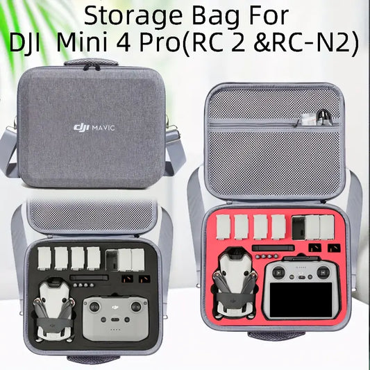 DJI Mini 4 Pro Portable Carrying Case For DJI RC 2 & RC-N2 ** HOLDS UP TO 8 BATTERIES **