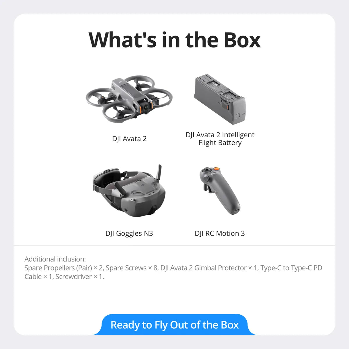 DJI AVATA 2 FLY SMART COMBO (ONE BATTERY)