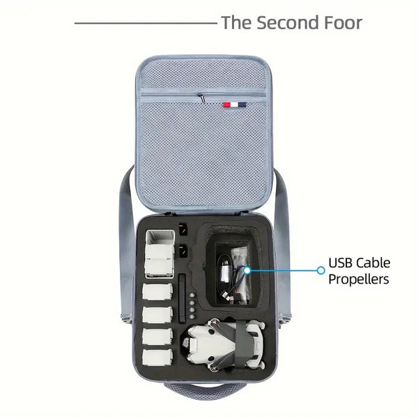DJI Mini 4 PRO Shoulder Bag Travel Carrying Case Portable Box For Mini 4 Pro RC 2/RC-N2 Controller  **CAN HOLD UP TO 8 BATTERIES **