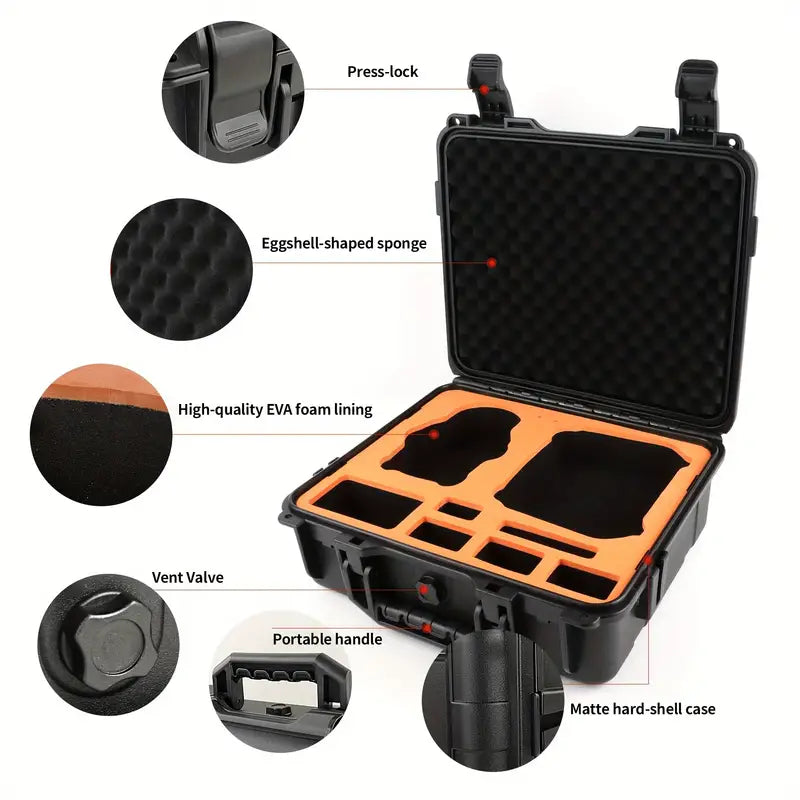 DJI Mini 4 Pro Drone Hard Carrying Case ** CAN CARRY UP TO 7 BATTERIES **