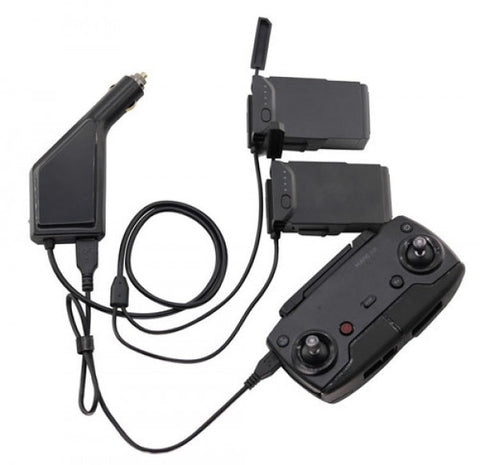 Dual Car Charger for DJI Mavic Air Battery with USB for Remote Control