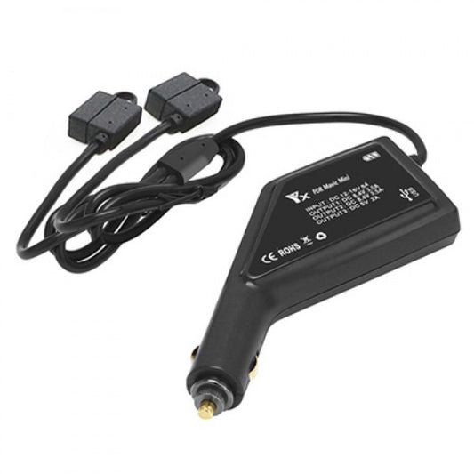 Yx Car Charger for DJI Mavic Mini 1, SE & 2 Dual Battery with USB Port